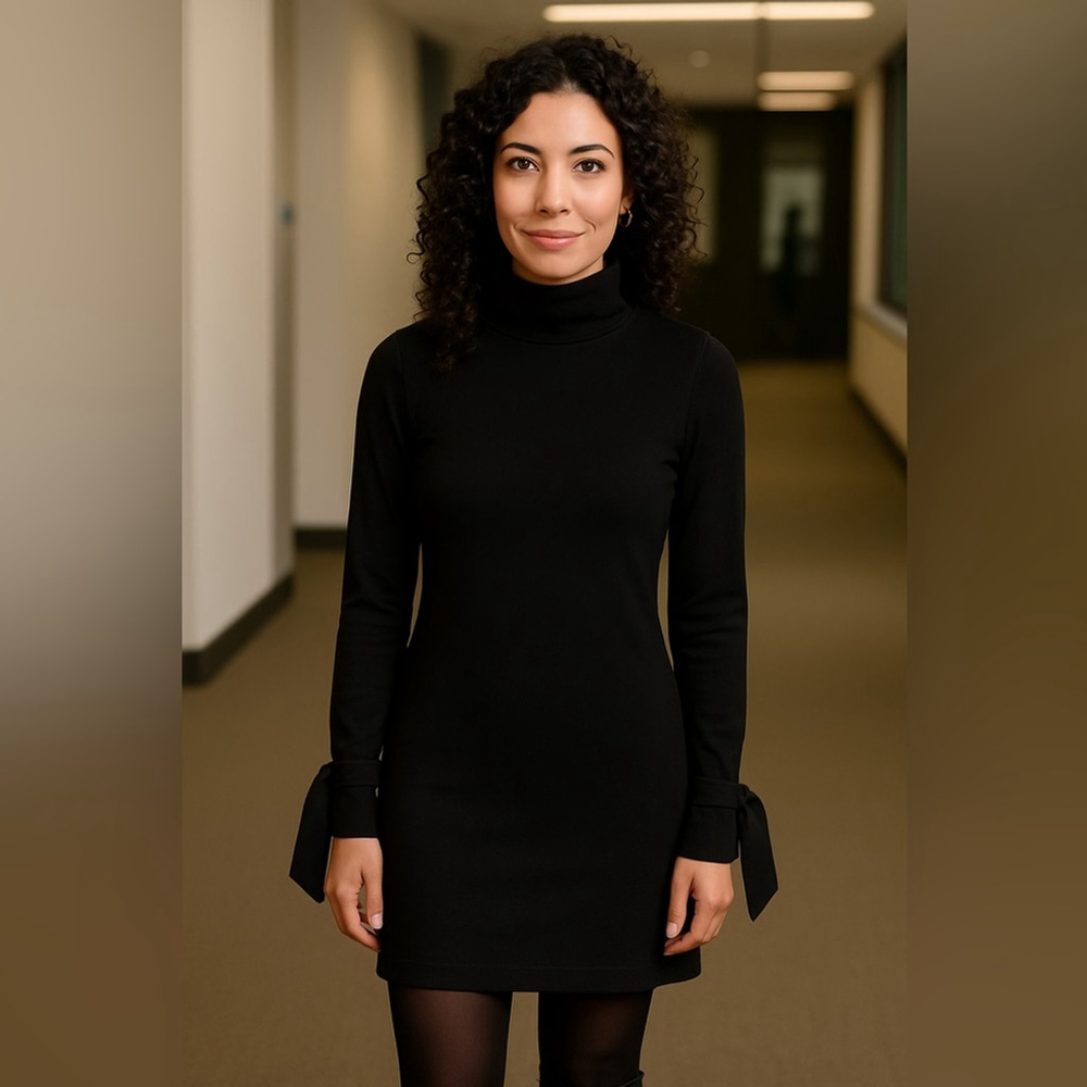 J.O.A. Black Sweater Knit Dress Small